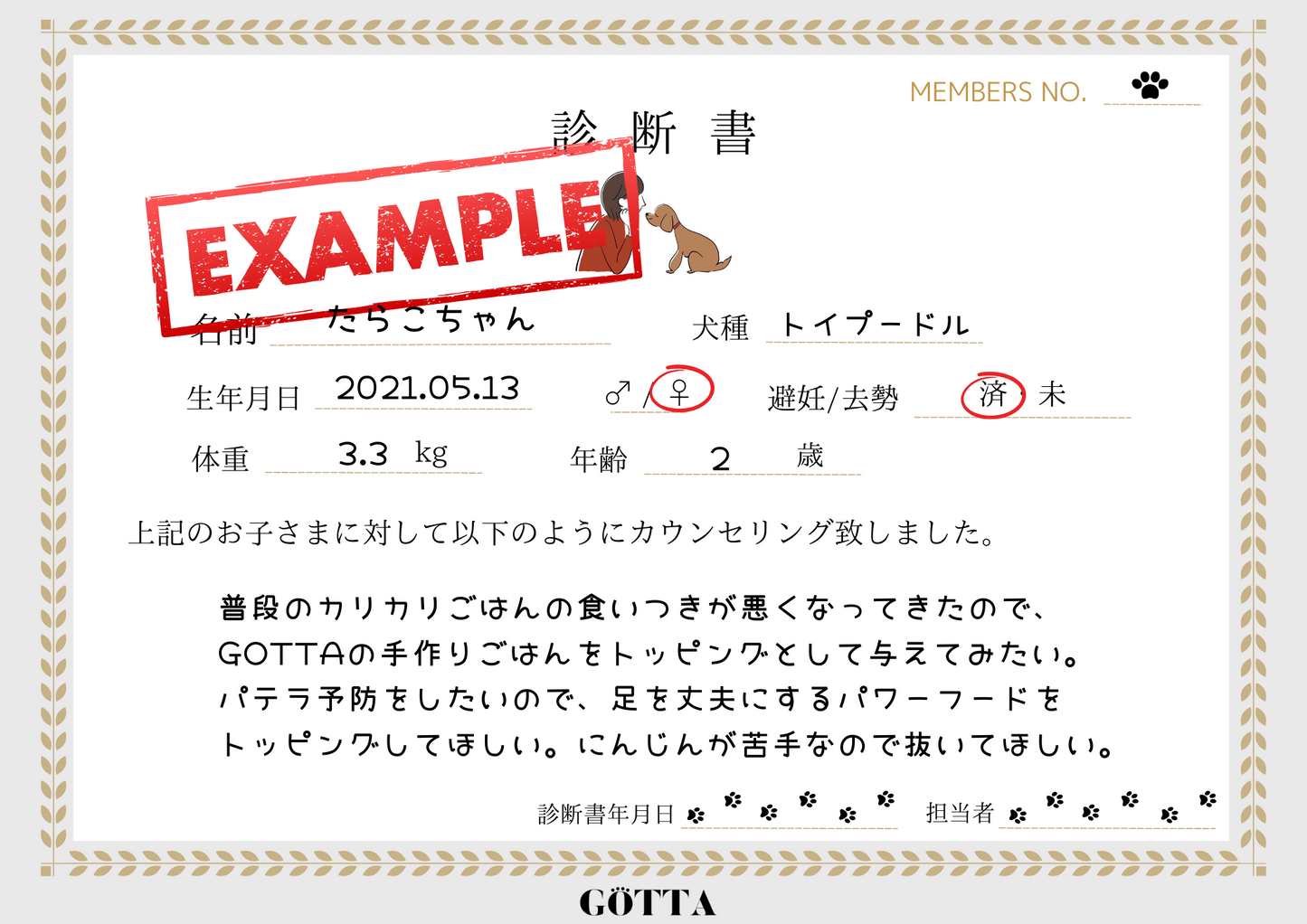 【仮会員様専用】セミオーダー会員さまトライヤルメニュー
